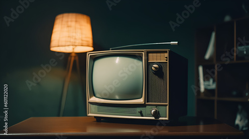 vintage tv with a tv