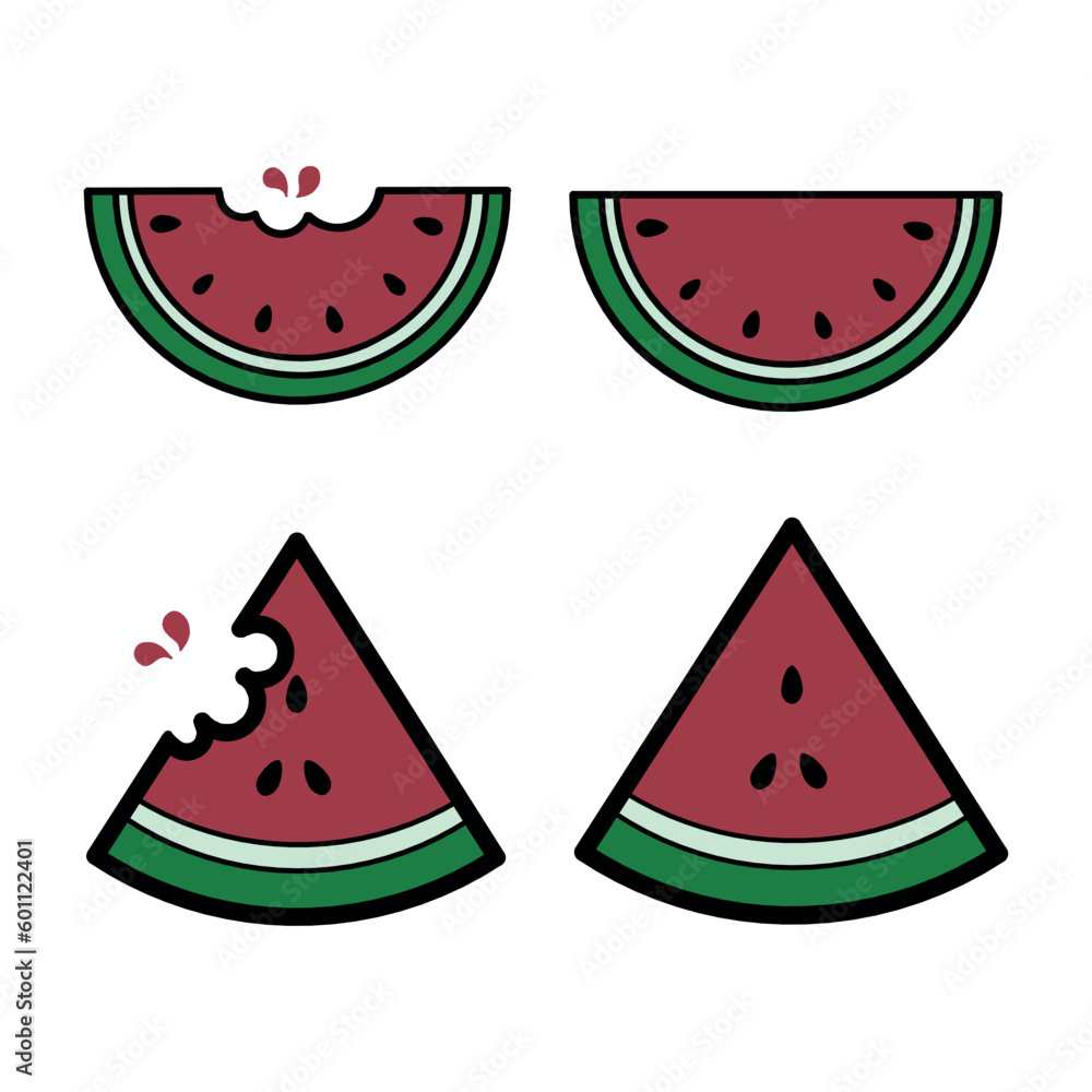 Modern watermelon icon. Hand drawn EPS Vector Modern watermelon icon. Hand drawn EPS Vector