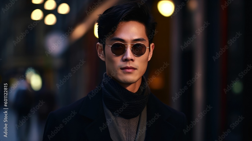 Portrait of a fashion Asian man Portrait of a fashion Asian man