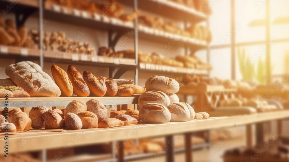 Blurred Eco-Friendly Vegan Grocery Bakery Store Blurred Eco-Friendly Vegan Grocery Bakery Store