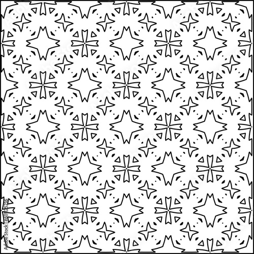Geometric pattern of lines.  Black and white pattern for web page  textures  card  poster  fabric  textile.