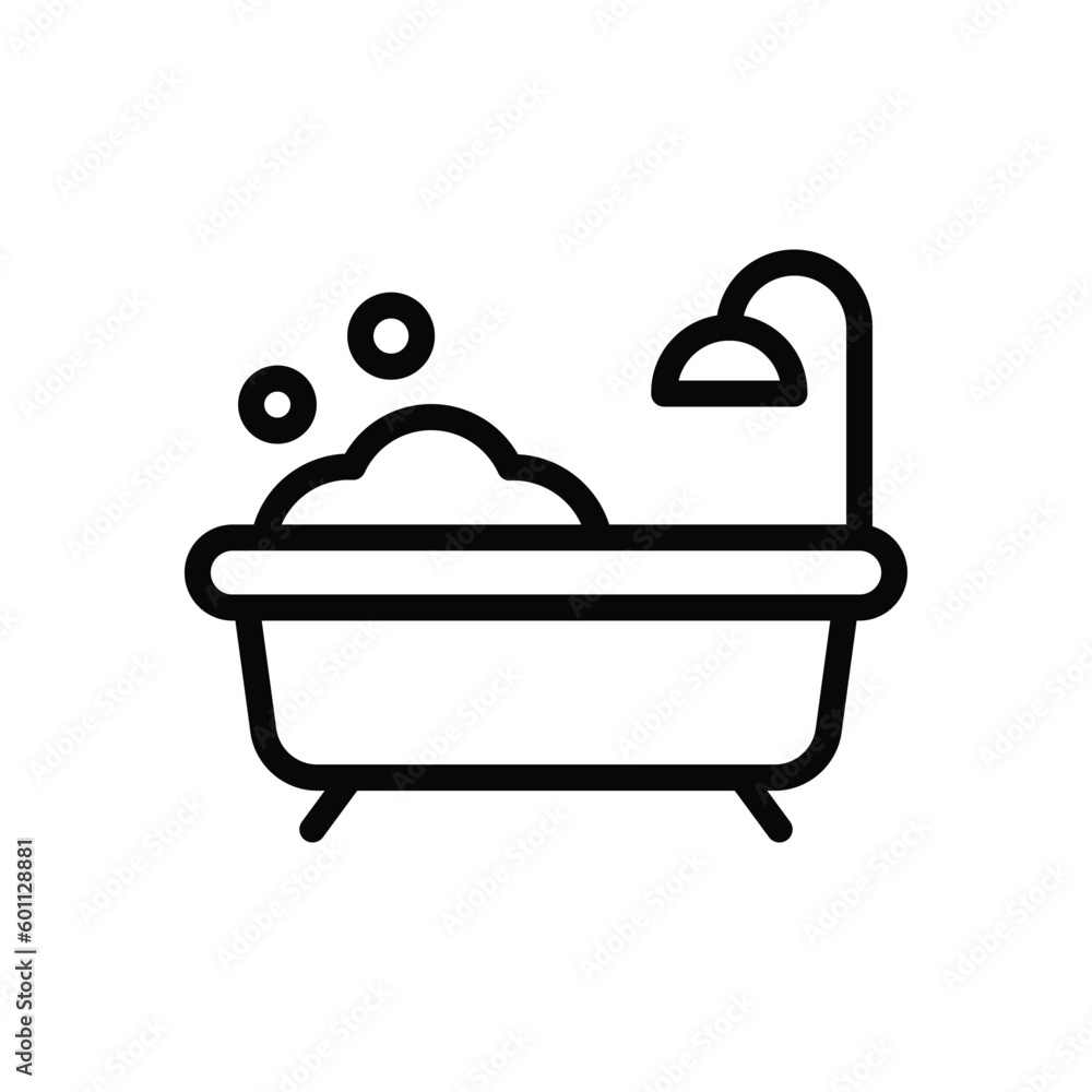 Bathroom Thin line icon - Real Estate - EDITABLE STROKE - EPS Vector Bathroom Thin line icon - Real Estate - EDITABLE STROKE - EPS Vector