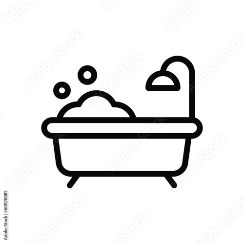 Bathroom Thin line icon - Real Estate - EDITABLE STROKE - EPS Vector