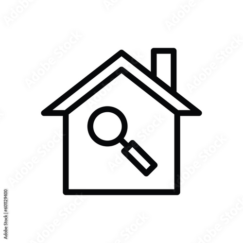 Market Research Thin line icon - Real Estate - EDITABLE STROKE - EPS Vector