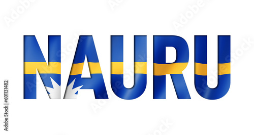 Nauru flag text font