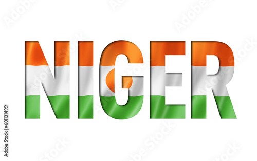 niger flag text font