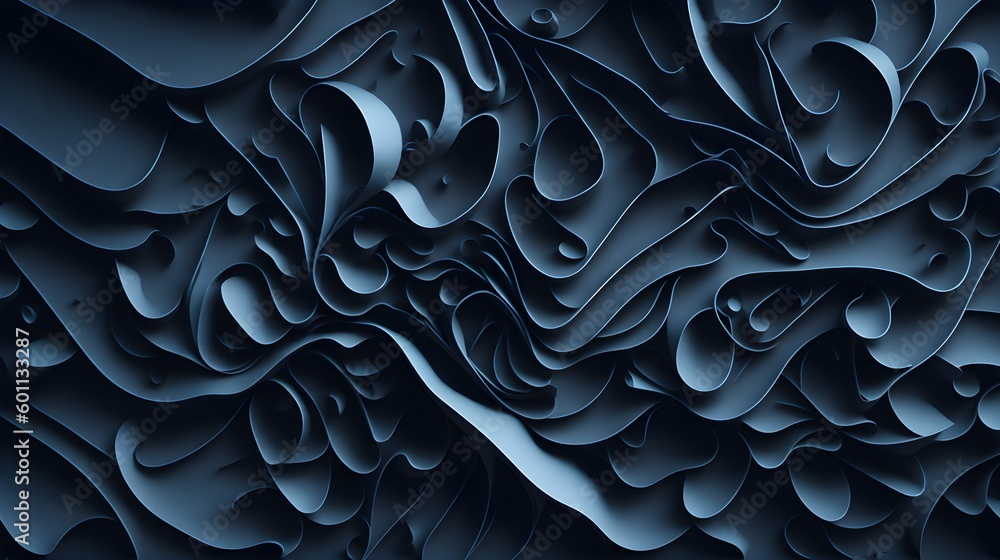Obraz premium Abstract Background with 3D in black. IA generated image.