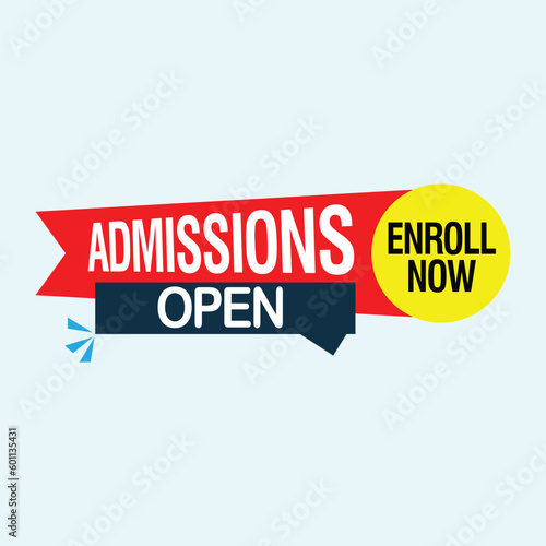 admission open tag abstract for social media template with mega speaker
