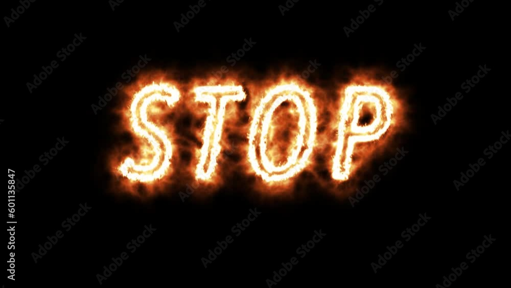 sign of the fire STOP animation sign of the fire STOP animation