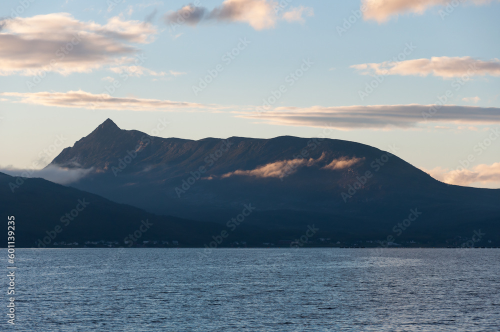 Mountains and the sea in northern Norway
