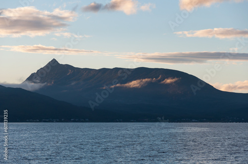 Mountains and the sea in northern Norway
