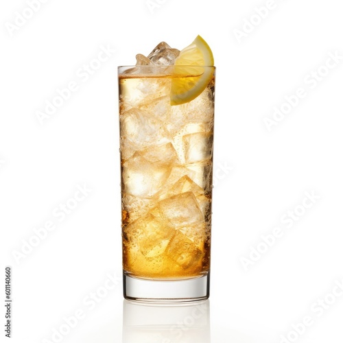 Highball cocktail Isolated on White. Generative AI