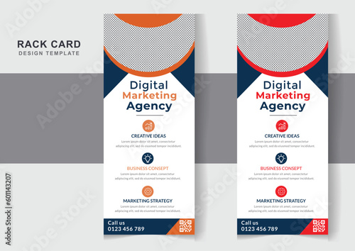 Corporate modern  rack card dl flyer editable template