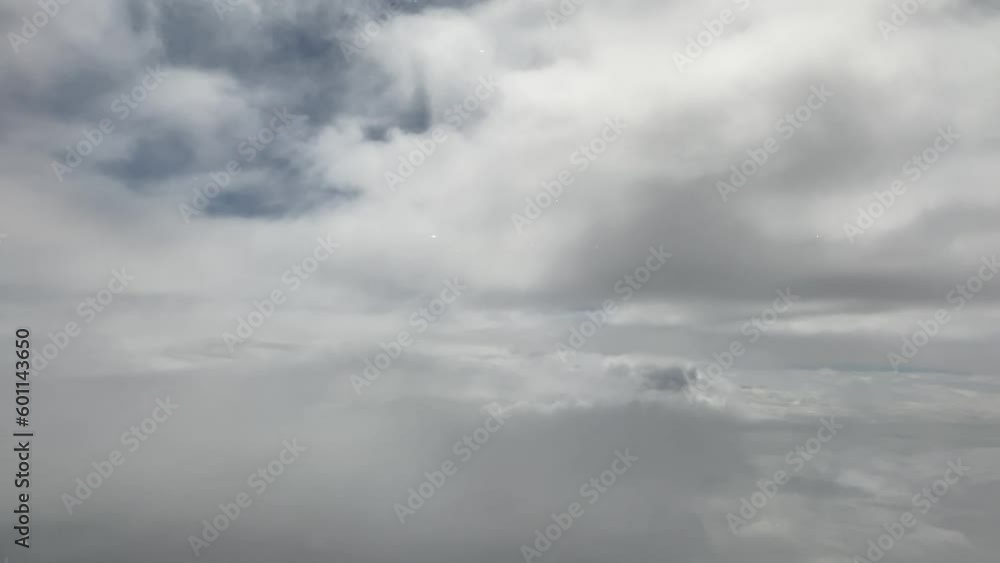 Very beautiful views from the airplane window. Lots of clouds Very beautiful views from the airplane window. Lots of clouds