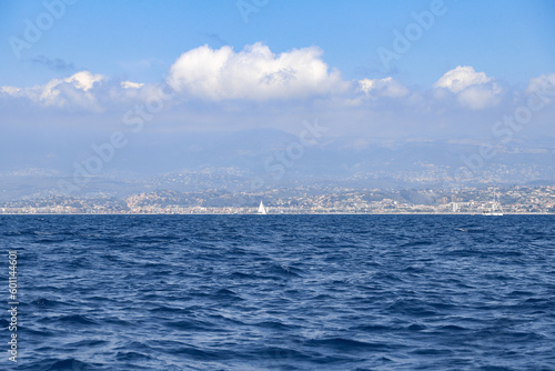 panorama of the côte d'azur seen from the sea © Bookaroo68