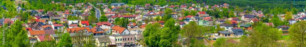 The panorama of the city of Olsztyn in the background is visible Częstochowa