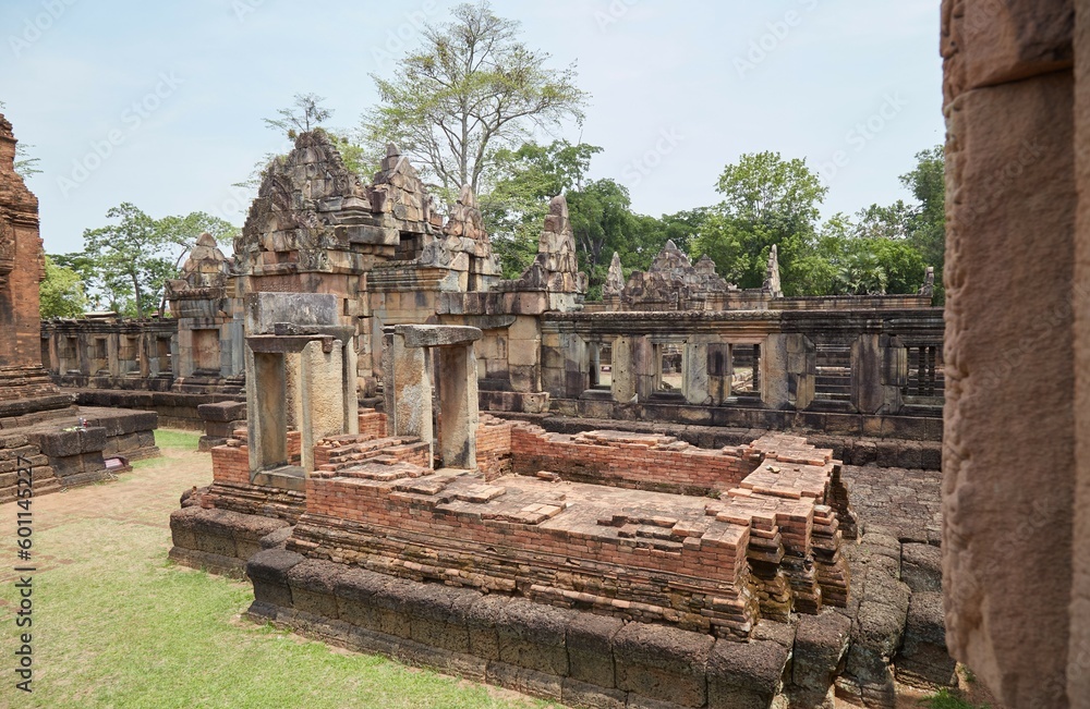 Prasat Muang Tam, a Beautiful Khmer Temple Located in Buriram Province, Thailand