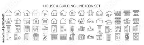 House and building icon set