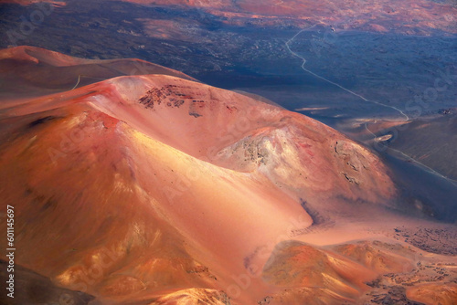 Hawaii Maui Haleakala crater at sunset
