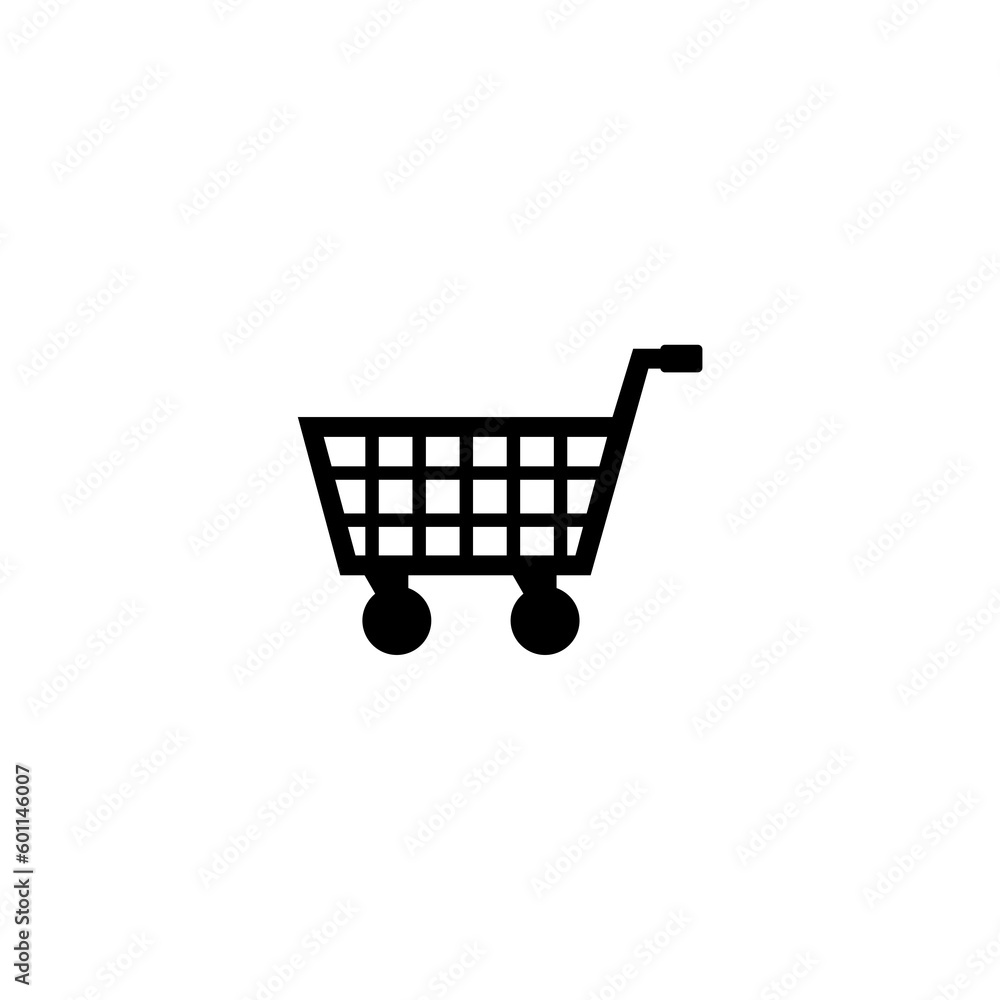 Shopping cart icon isolated on white background 