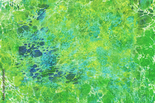 Colorful abstract pattern. Painted background in the colors yellow, green and blue