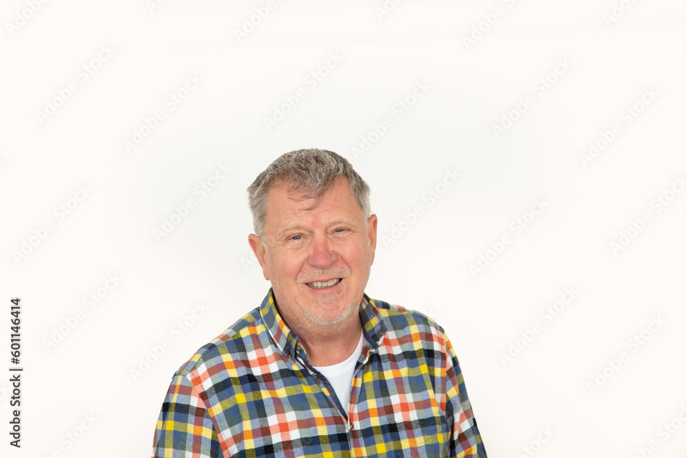 smiling positive looking senior man isolated on white smiling positive looking senior man isolated on white