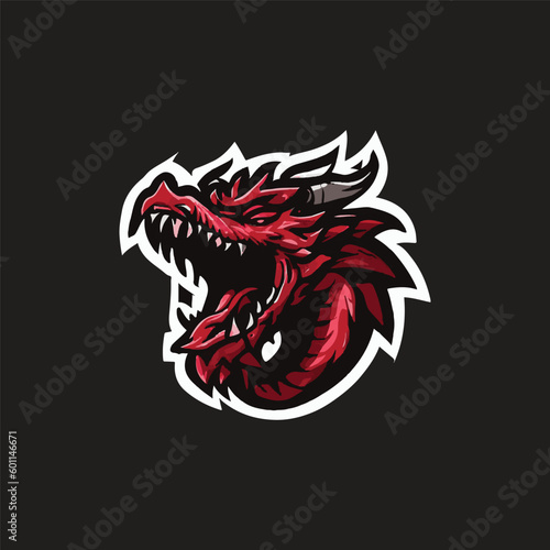 Wallpaper Mural Asian dragon esport mascot logo illustration Torontodigital.ca