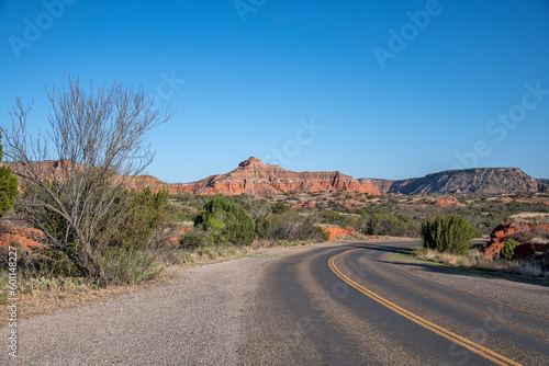 Roadway View of Palo Duro Canyon