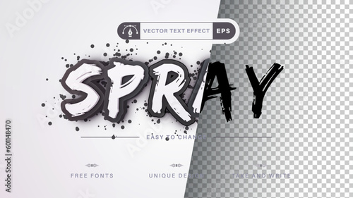 Spray - Editable Text Effect, Font Style