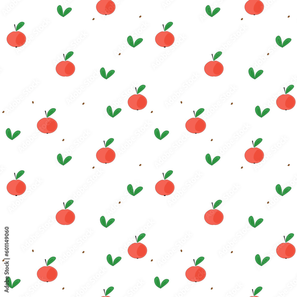 seamless pattern, liquid apples, in a flat style on a white background seamless pattern, liquid apples, in a flat style on a white background
