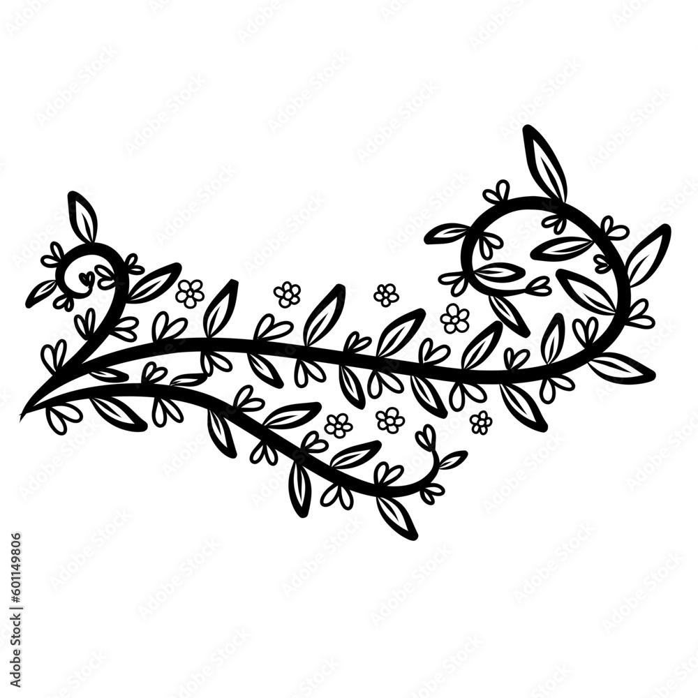 Leaves Line Art Ornament Leaves Line Art Ornament