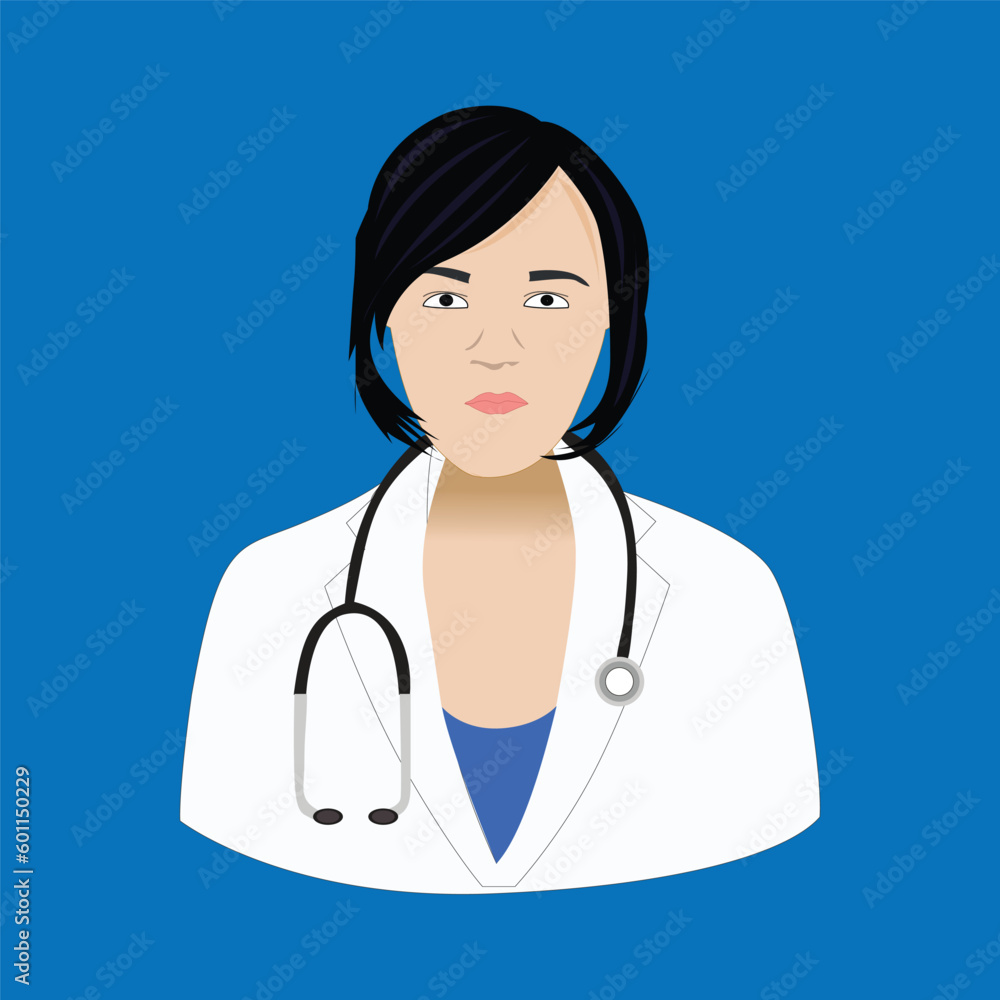 lady doctor with stethoscope lady doctor with stethoscope