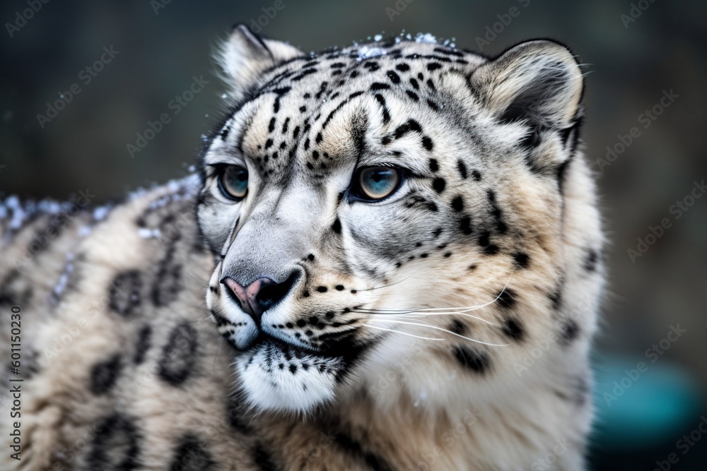 illustration, leopard in the mountain snow, ai generative illustration, leopard in the mountain snow, ai generative