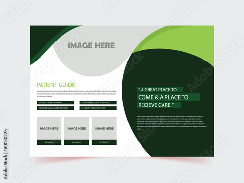 Corporate business presentation guide brochure template, Two Color, Vector Template, A4 Size, Shape Layout, Teal Orange Color, admission banner, Annual report, Professional Booklet Design