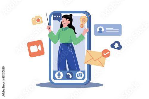 A content creator uses video to teach a skill or share knowledge.