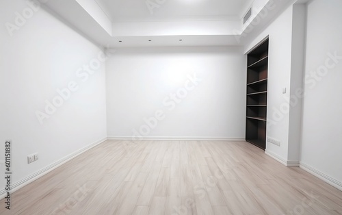 Wallpaper Mural Empty white room. Generative AI technology. Torontodigital.ca