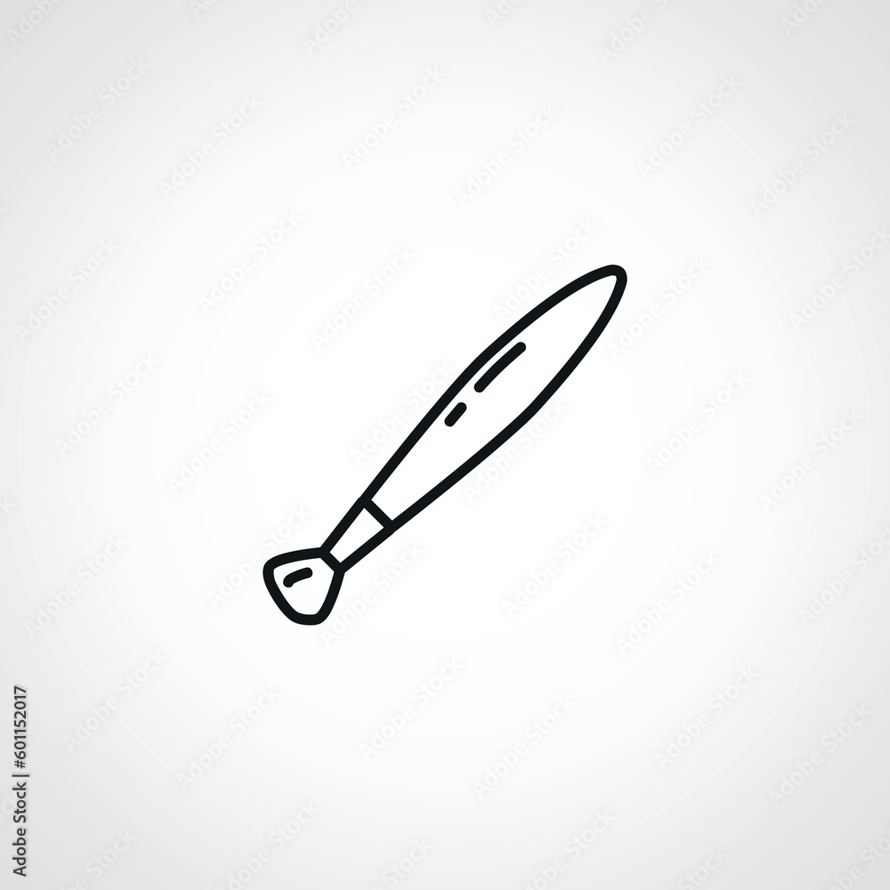 Paint brush line icon. artistic paint brush outline icon. Paint brush line icon. artistic paint brush outline icon.