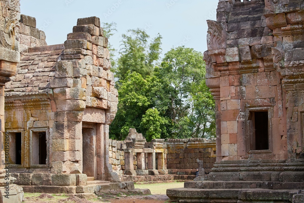 Fototapeta premium The Khmer Temple of Phnom Rung, Built Atop a Volcano in Buriram Province, Thailand