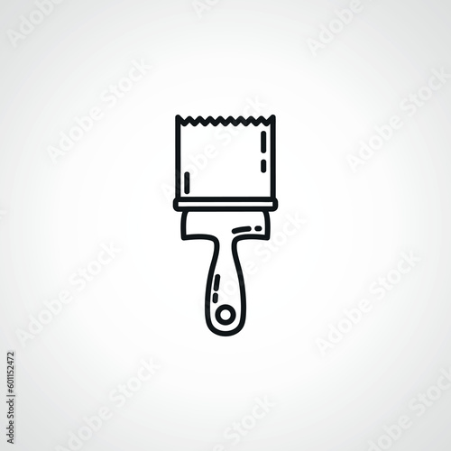 spatula icon. Spatula repair tool. Spackling or paint instruments.