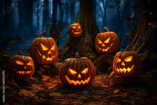 halloween jack o lanterns made with generative ai