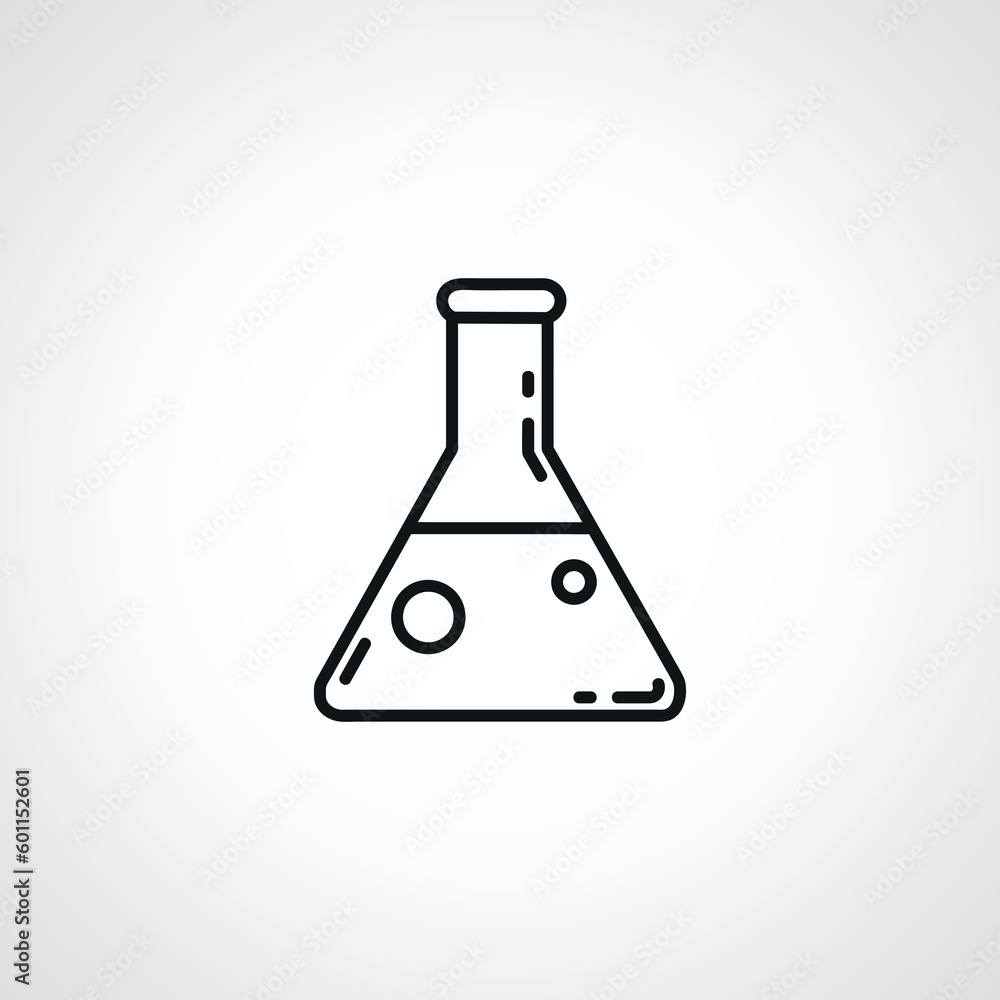 beaker vector thin line icon. laboratory flask linear icon. beaker vector thin line icon. laboratory flask linear icon.