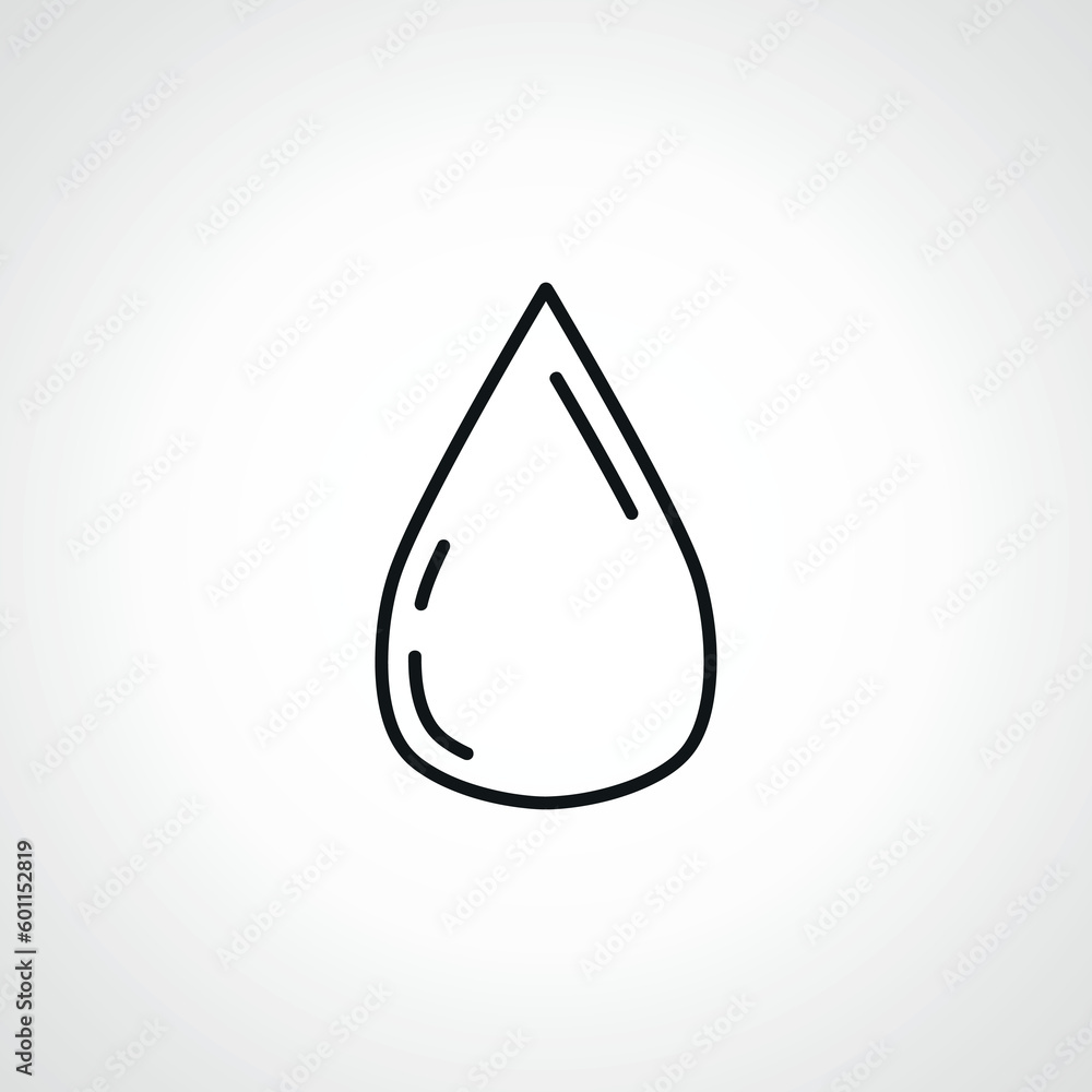 water drop line icon. water drop linear icon. water drop line icon. water drop linear icon.