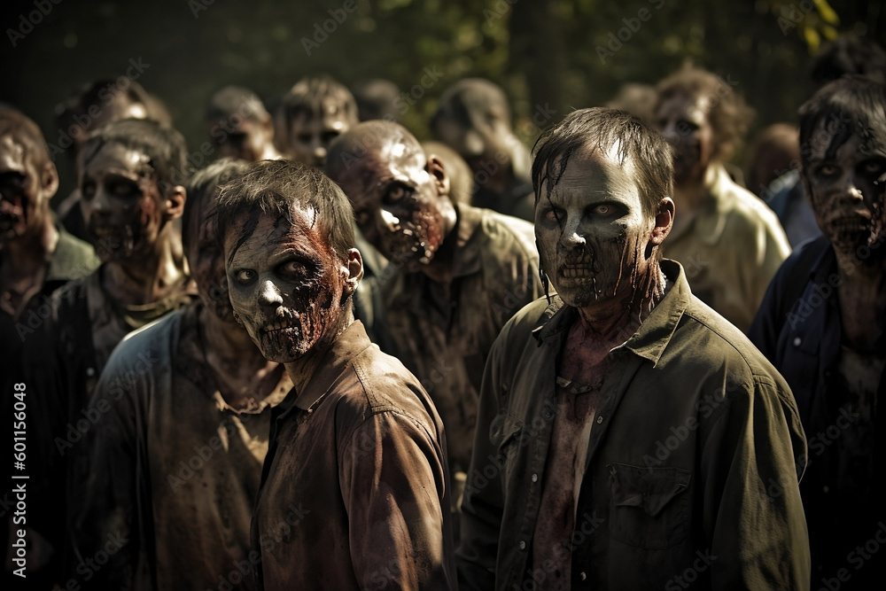 zombie in the forest. Generative AI zombie in the forest. Generative AI