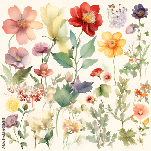 Watercolor Flower Background