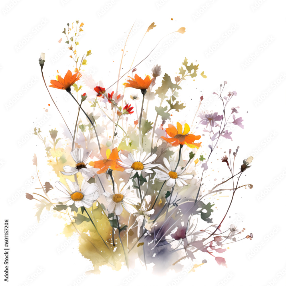 Watercolor Flower Background