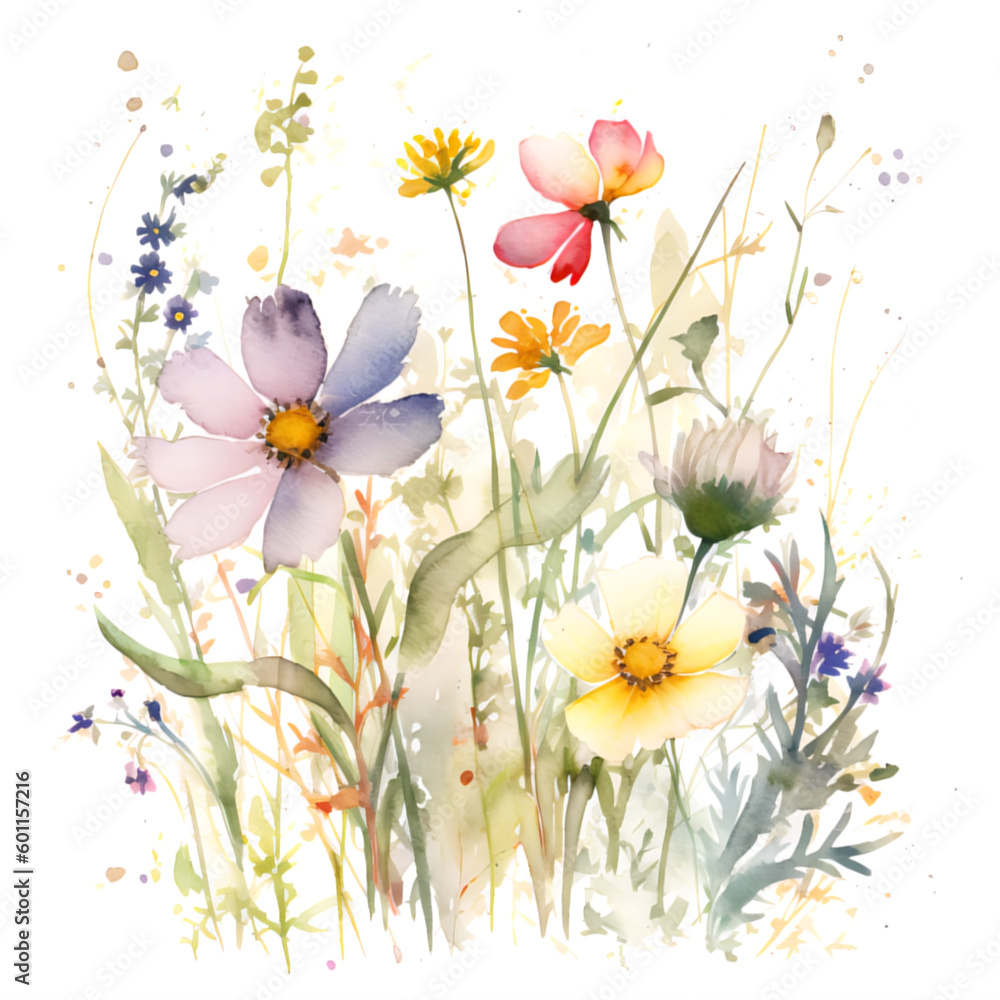 Fototapeta premium Watercolor Flower Background
