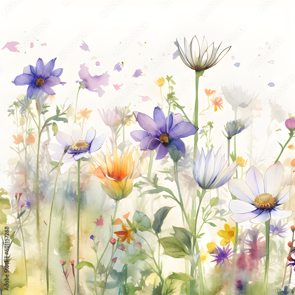 Watercolor Flower Background Watercolor Flower Background