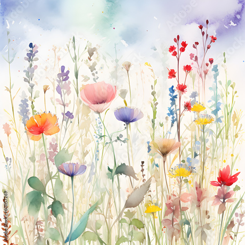 Watercolor Flower Background