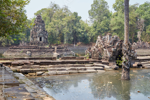 Neak Pean in Angkor, Cambodia, Built as Jayavarman VII as a Healing Temple