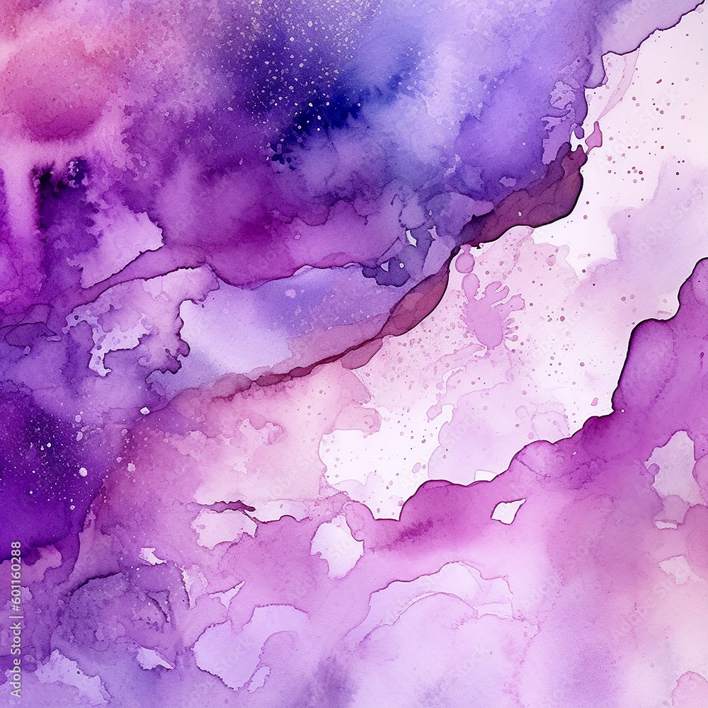 abstract purple watercolor background, ai generated